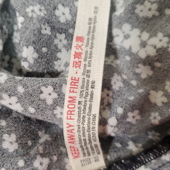 Intimately Free People Black Ditsy Floral Bodysuit Bell Sleeves Size XS - Picture 11 of 11